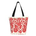 thumbnail image 1 of Kdxio Flowers Red Beige Women Reusable Grocery Bags Foldable Ripstop,Reusable Shopping Bags for Shopping,Gym,Gift, 1 of 5