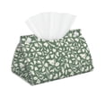 thumbnail image 1 of Kdxio Flowers With Leaves Print Tissue Box Cover,Modern PU Leather Rectangular Tissue Box Holder for Bathroom Living Room Bedroom Office Desk Car Home, 1 of 6
