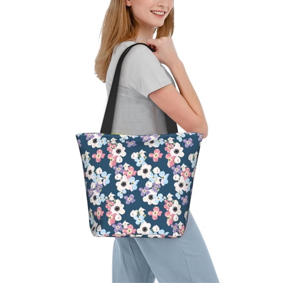 Kdxio Flowers Women Reusable Grocery Bags Foldable Ripstop,Reusable Shopping Bags for Shopping,Gym,Gift