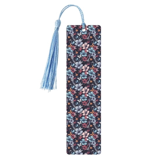 Kdxio Flowers ad Butterflies Print Metal Tassel Bookmarks,Perfect Gift for Art Lovers and Bookworms Metal Bookmarks for Women
