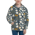 thumbnail image 1 of Kdxio Flowers and Bee Pattern Kids Boys Girls Zip Up Hoodie 3D Printed Hooded Sweatshirt Hoody Coat with Pocket 7-12 Y-Small, 1 of 6
