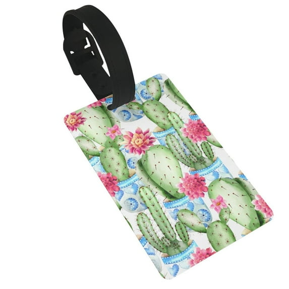 Kdxio Flowers and Cactus Luggage Tags Privacy Cover ID Label Suitcase Tags Identifiers For School Bags,Suitcases