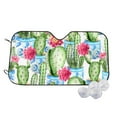 thumbnail image 1 of Kdxio Flowers and Cactus Print Windshield Sun Shade,UV Rays and Sun Heat Protection,Sunshade for Car Windshield,Car Shade Front Windshield - Medium, 1 of 6