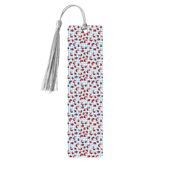 Kdxio Flowers and Lady Bugs Print Metal Tassel Bookmarks,Perfect Gift for Art Lovers and Bookworms Metal Bookmarks for Women