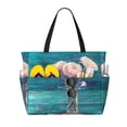 thumbnail image 1 of Kdxio Flowers in Glass Vase for Beach Bag for Women Large Beach Tote Bag Waterproof Sandproof Swim Bag with Zipper Pockets Beach Vacation Travel, 1 of 7