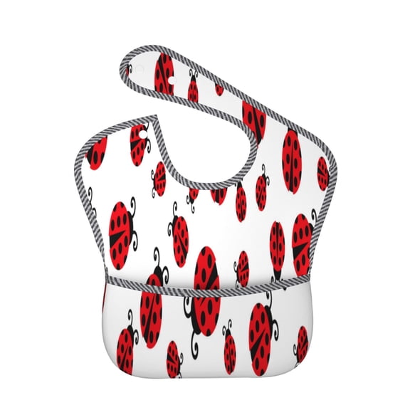 Kdxio Fly Flying Ladybug Bibs For Babies, Baby Bibs for Eating, Toddler Bibs, Waterproof Bibs, Feeding Bibs, for Toddlers, Boys, Girls