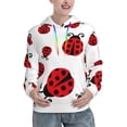 thumbnail image 1 of Kdxio Fly Flying Ladybug Print Womens Oversized Hoodies Sweatshirts Hooded Pullover Tops Sweaters Casual-Medium, 1 of 7