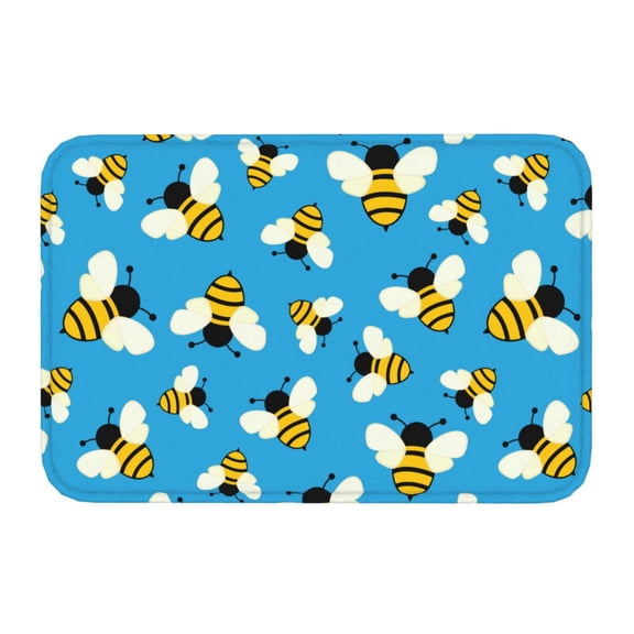 Kdxio Flying Bees,16" x 24", Non-Slip Front Door Mats,Outdoor Welcome Mat Washable