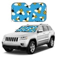 thumbnail image 1 of Kdxio Flying Bees Print Windshield Sun Shade, Foldable Sun Blocker for Car,Truck,SUV Automotive Interior Sun Protection,Reflective Shade for Front Windshield(Small), 1 of 7