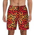 thumbnail image 1 of Kdxio Flying Black Bat Print Men's Swim Trunks with Compression Liner 7 Inch Inseam Quick Dry Swim Shorts, 1 of 5