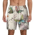 thumbnail image 1 of Kdxio Flying Butterflies Print Men'S Swim Trunks With Compression Liner 7 Inch Inseam Quick Dry Swim Shorts, 1 of 7