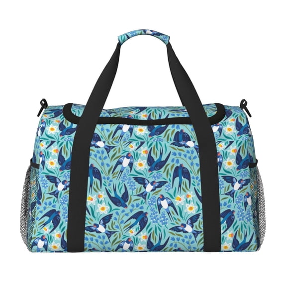 Kdxio Flying Swallows Travel Duffel Bag Gym Bag Weekender Travel Bag Gym Bag for Women &Men Airplane Travel Essentials for Flying