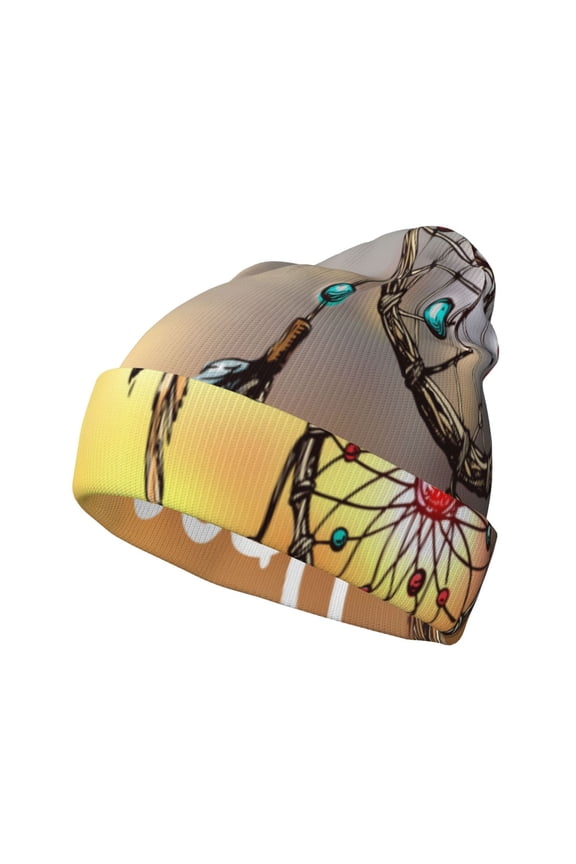 Follow Your Dream Dreamcatcher Winter Beanie for Men Women Beanie Knit Hat Cuffed Cap Beanie Knit Chunky Snow Cap