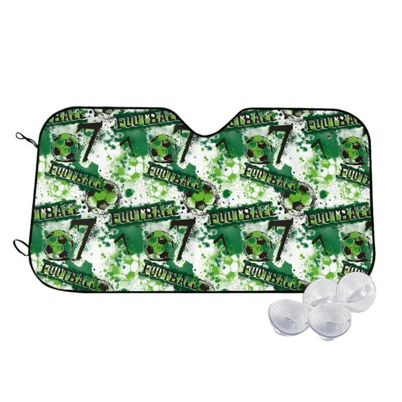Kdxio Football 7 Print Windshield Sun Shade,UV Rays and Sun Heat Protection,Sunshade for Car Windshield,Car Shade Front Windshield - Small