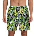 thumbnail image 1 of Kdxio Football Doodle Print Men'S Swim Trunks With Compression Liner 7 Inch Inseam Quick Dry Swim Shorts, 1 of 7