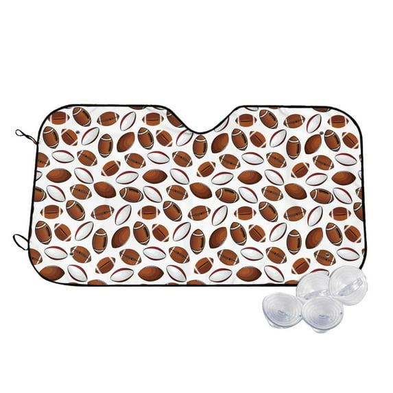 Kdxio Football Print Windshield Sun Shade,UV Rays and Sun Heat Protection,Sunshade for Car Windshield,Car Shade Front Windshield -