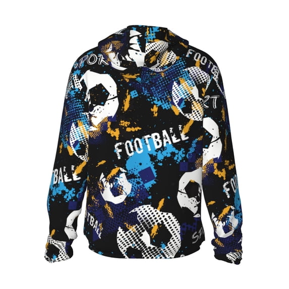 Kdxio Football Print Women Men Sun Protection UPF 50+ Jackets Zip Up Long Sleeve Hoodie Hiking Lightweight with Pockets