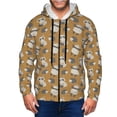 thumbnail image 1 of Kdxio Forest Animal Print Men Hoodies Casual Hoodies for Men with Zip Pockets Full Zip Long Sleeve Sweatshirt Sports Hooded Jacket-3X-Large, 1 of 5