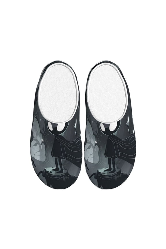 Forest Black Ghost Warrior Women's Men's Slippers Plush Slip-On House Slipper for Winter Indoor Soft Cushion Non-slip Fluffy Slides Slippers-13