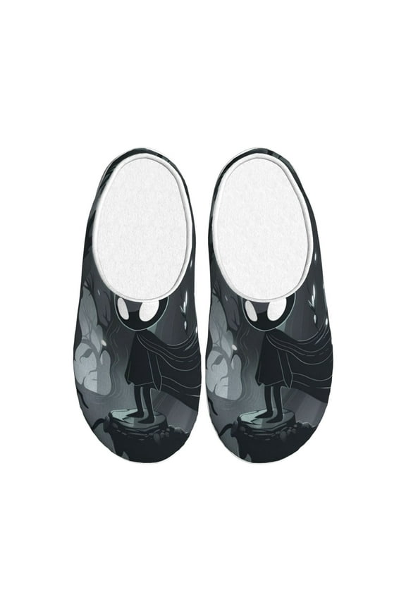Forest Black Ghost Warrior Women's Men's Slippers Plush Slip-On House Slipper for Winter Indoor Soft Cushion Non-slip Fluffy Slides Slippers-8