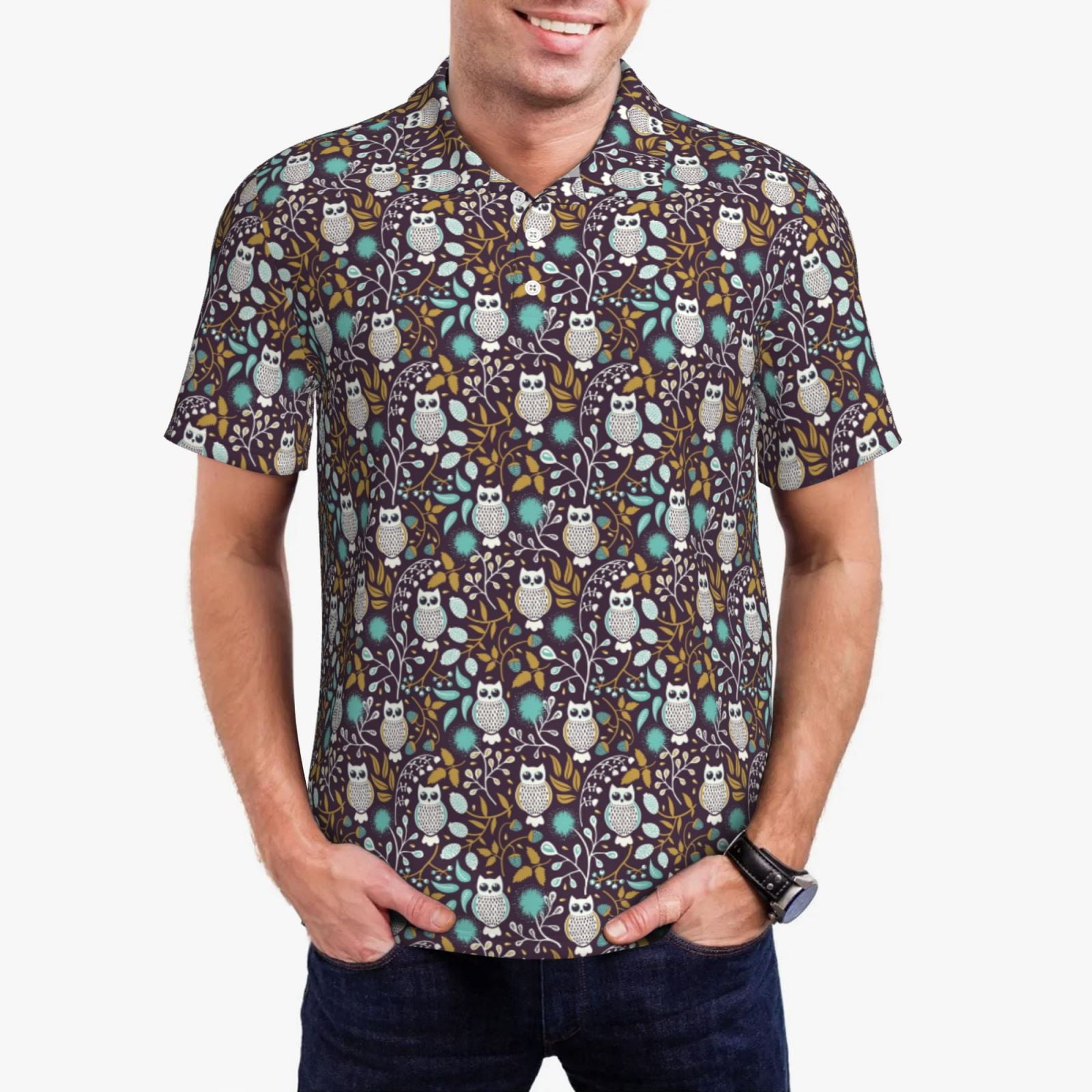 Cute Owl Print Shirt
