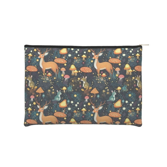 Kdxio Forest Elf Makeup Bag Toiletry Bag Canvas Makeup Bags Zipper Cosmetic Pouch Travel Cosmetic Pouch for Women Gifts