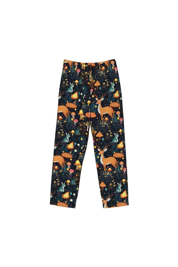 Forest Elf Print Men's Sleep Pajama Pant Lounge Pants with Pockets