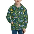 thumbnail image 1 of Kdxio Forest Flora And Fauna Pattern Kids Boys Girls Zip Up Hoodie 3D Printed Hooded Sweatshirt Hoody Coat with Pocket 7-12 Y-Medium, 1 of 6