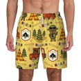 thumbnail image 1 of Kdxio Forest Guard Print Men'S Swim Trunks With Compression Liner 7 Inch Inseam Quick Dry Swim Shorts, 1 of 7