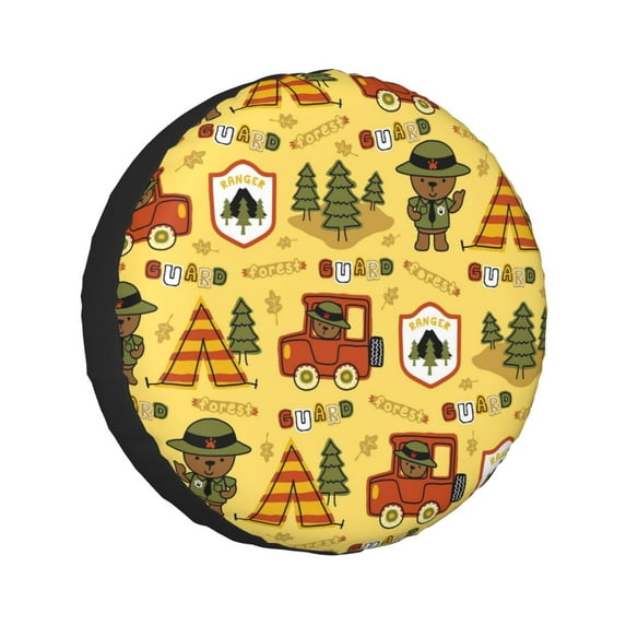 Kdxio Forest Guard for Tire Cover Wheel Protectors Tyre Covers Weatherproof Wheel Covers Universal Fit for Trailer Rv SUV Truck Camper Travel Trailers 17 inch
