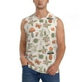 thumbnail image 1 of Kdxio Forest Mushrooms Insects for Men's Muscle T-shirt,Sleeveless for Workout Running Athletic Gym Lounge Casual, 1 of 5