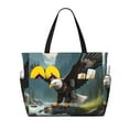 thumbnail image 1 of Kdxio Forest River Bald Eagle for Beach Bag for Women Large Beach Tote Bag Waterproof Sandproof Swim Bag with Zipper Pockets Beach Vacation Travel, 1 of 1