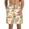 thumbnail image 1 of Kdxio Forest Squirrel Pattern Mens Casual Shorts - Drawstring Summer Beach Sports Shorts for Men, 1 of 9
