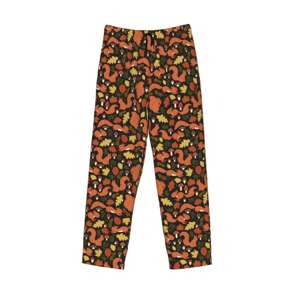 Kdxio Forest Squirrel Print Men's Sleep Pajama Pant Lounge Pants with Pockets
