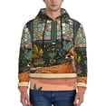thumbnail image 1 of Kdxio Fox Bathtub Floral Art Print Mens Casual Hooded Collar Drawstring Hoodies Pullover Sweatshirts Casual Long Sleeve Shirts-XX-Large, 1 of 7