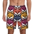 thumbnail image 1 of Kdxio Fox Face Print Men'S Swim Trunks With Compression Liner 7 Inch Inseam Quick Dry Swim Shorts, 1 of 7