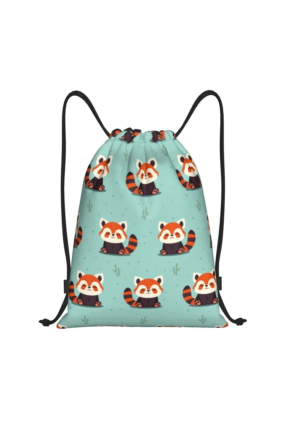 Fox Print Drawstring Backpack Bag,Waterproof Draw String Back Sack, Gym Drawstring Bags Swim Bag For Unisex