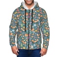 thumbnail image 1 of Kdxio Foxes and Birds in Forest Print Men Hoodies Casual Hoodies for Men with Zip Pockets Full Zip Long Sleeve Sweatshirt Sports Hooded Jacket-Large, 1 of 5