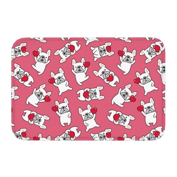 Kdxio French Bulldog,16" x 24", Non-Slip Front Door Mats,Outdoor Welcome Mat Washable