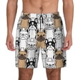 thumbnail image 1 of Kdxio French Bulldog 2 Print Men's Swim Trunks with Compression Liner 7 Inch Inseam Quick Dry Swim Shorts, 1 of 5