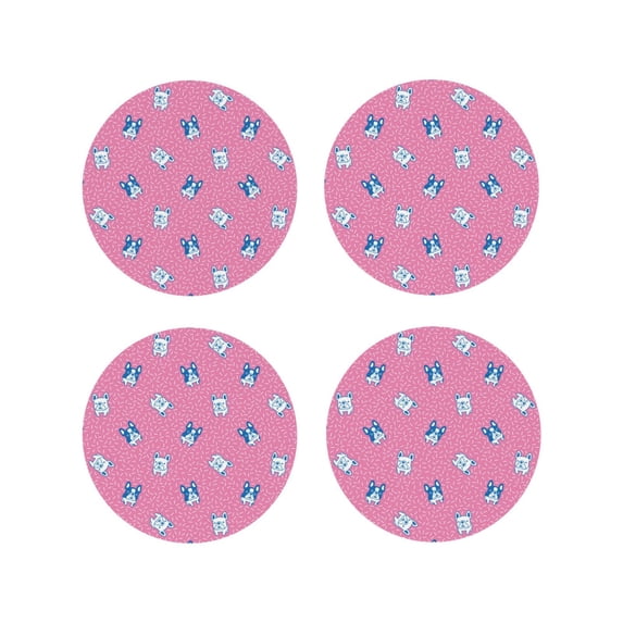 Kdxio French Bulldog Funny Coasters,4 Pcs Leather Coasters,Housewarming Gifts,Protect Furniture From Water Marks Scratch And Damage