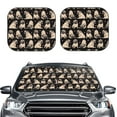 thumbnail image 1 of Kdxio French Bulldog Print 2-Piece Sun Shade Front Windshield - Foldable Car Front Window Sunshades for Most Sedans SUV Truck, 1 of 6