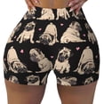 thumbnail image 1 of Kdxio French Bulldog Print Workout Shorts for Women Seamless Soft Smooth Gym Yoga Scrunch Active Shorts, 1 of 9