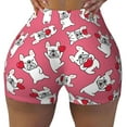 thumbnail image 1 of Kdxio French Bulldog Print Workout Shorts for Women Seamless Soft Smooth Gym Yoga Scrunch Active Shorts, 1 of 9
