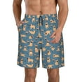 thumbnail image 1 of Kdxio French Bulldog Yoga Pattern Mens Casual Shorts - Drawstring Summer Beach Sports Shorts for Men, 1 of 9