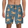 thumbnail image 1 of Kdxio French Bulldog Yoga Print Men'S Swim Trunks With Compression Liner 7 Inch Inseam Quick Dry Swim Shorts, 1 of 7