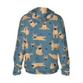 thumbnail image 1 of Kdxio French Bulldog Yoga Print Women Men Sun Protection UPF 50+ Jackets Zip Up Long Sleeve Hoodie Hiking Lightweight with Pockets, 1 of 7