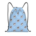 thumbnail image 1 of Kdxio French Bulldog2 Print Drawstring Backpack Bag,Waterproof Draw String Back Sack, Gym Drawstring Bags Swim Bag For Unisex, 1 of 9
