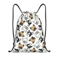 thumbnail image 1 of Kdxio French Bulldog3 Print Drawstring Backpack Bag,Waterproof Draw String Back Sack, Gym Drawstring Bags Swim Bag For Unisex, 1 of 9