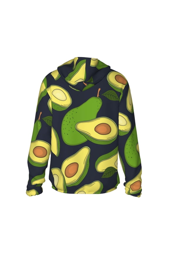Fresh Avocado Print Women Men Sun Protection UPF 50+ Jackets Zip Up Long Sleeve Hoodie Hiking Lightweight with Pockets